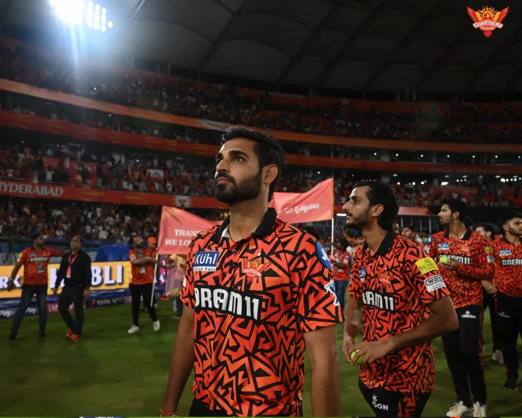 Bhuvaneshwar Kumar. Image Credits SRH Twitter IPL 2024: KKR vs SRH – Match Preview, Prediction, Team News and Fantasy XI 