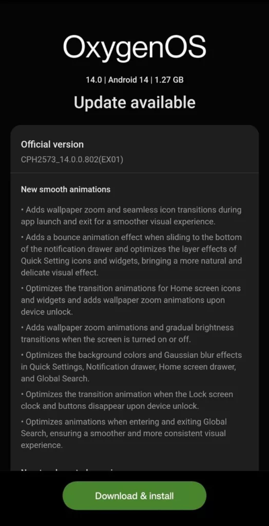 OnePlus 12's New Update brings Enhanced Animation Engine and Quick Settings