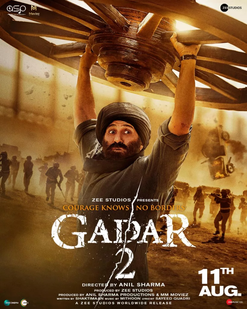 Gadar 2 2023. Image Credits IMDb Top 10 Highest Grossing Hindi Films In The Last 10 Years