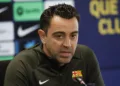 Soccer Football - FC Barcelona Press Conference - Ciutat Esportiva Joan Gamper, Barcelona, Spain - April 25, 2024 FC Barcelona coach Xavi during the press conference REUTERS/Albert Gea