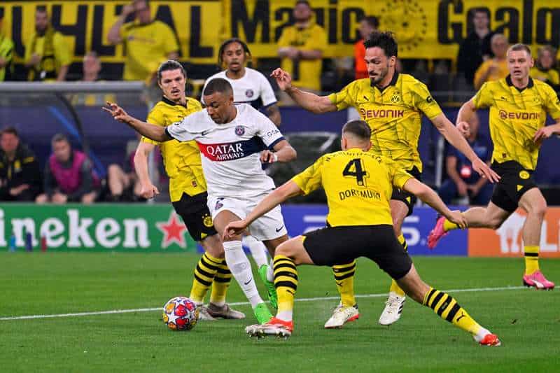 Kylian Mbappe against Dortmund in 1st Leg Image Credits PSG Official Website UCL Semi-finals 2023-24: PSG vs Borussia Dortmund – Preview & Prediction | When and Where to Watch the Match LIVE in India?