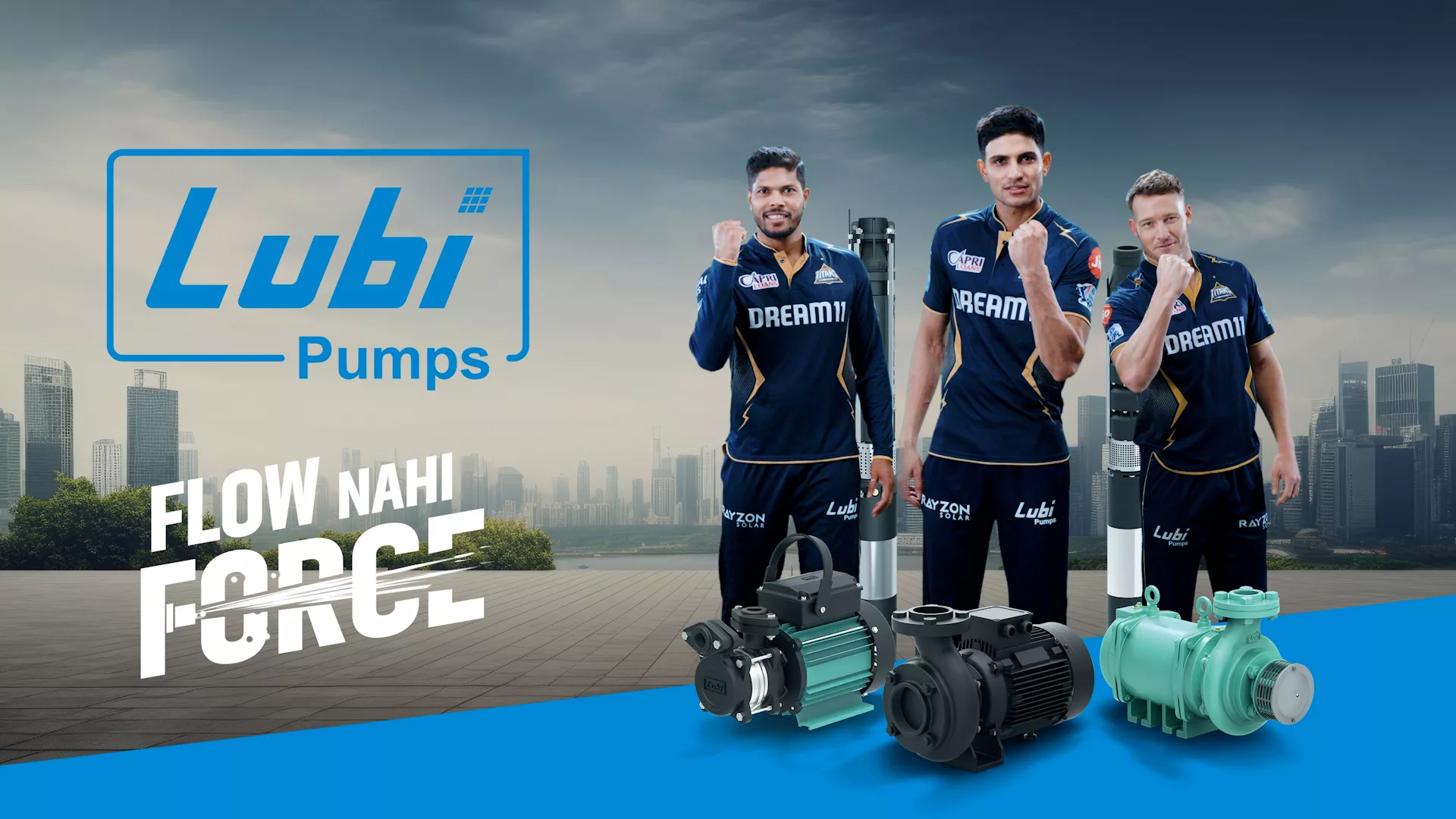 Lubi Pumps Announces its Official Partnership with Gujarat Titans for the Indian T20 League 2024 Season