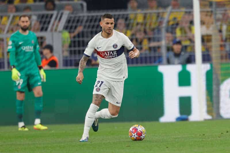 Lucas Hernandez against Dortmund in 1st Leg Image Credits PSG Official Website jpg UCL Semi-finals 2023-24: PSG vs Borussia Dortmund – Preview & Prediction | When and Where to Watch the Match LIVE in India?