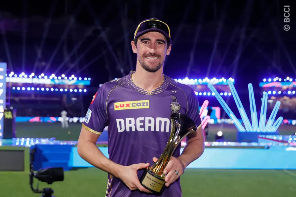 Mitchell Starc Won the Man of The Match in The Finals. Image Credits BCCI Reviewing Kolkata Knight Riders’ IPL 2024 Season: Positives, Negatives and Who Should They Retain Ahead of The 2025 Mega Auction