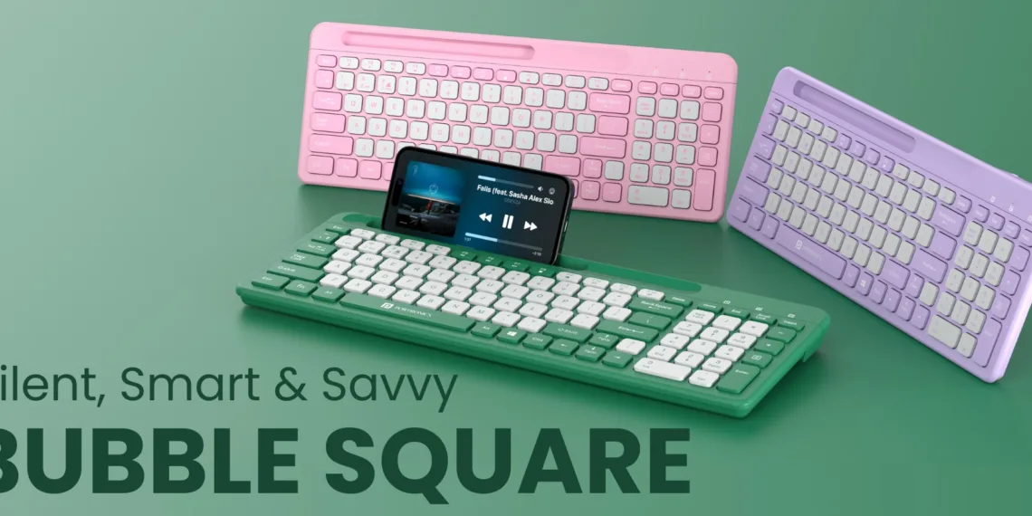 Portronics Bubble Square Wireless Keyboard: Transform Your Mobile Device into a Workstation