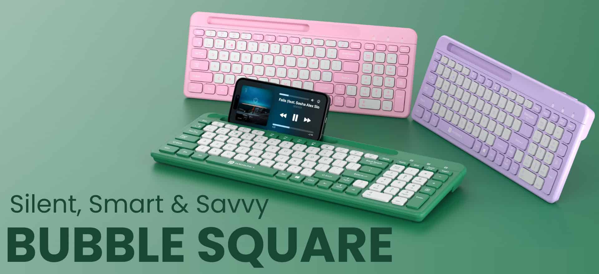 Portronics Bubble Square Wireless Keyboard: Transform Your Mobile ...