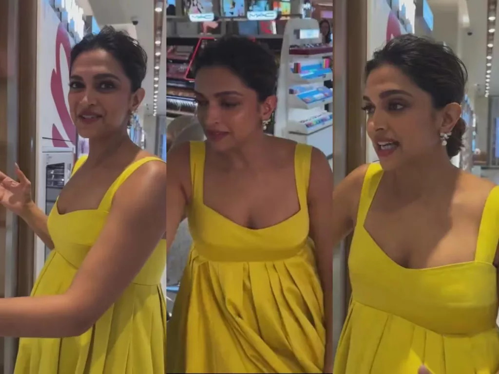 dee3 Deepika Padukone flaunts her Baby Bump in the Stunning Yellow Gown with an Undeniable Radiance