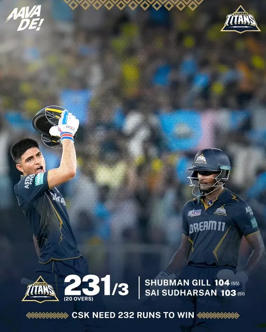 image 1 104 jpg IPL 2024 GT vs CSK : Sudharsan-Gill's Record Partnership Propels GT to Victory by 41 Runs