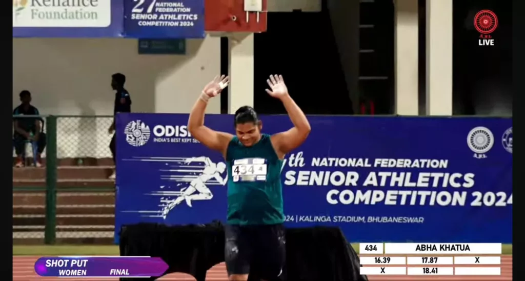 image 1 186 Federation Cup 2024: Abha Khatua Breaks Women’s Shot Put National Record at Federation Cup 2024