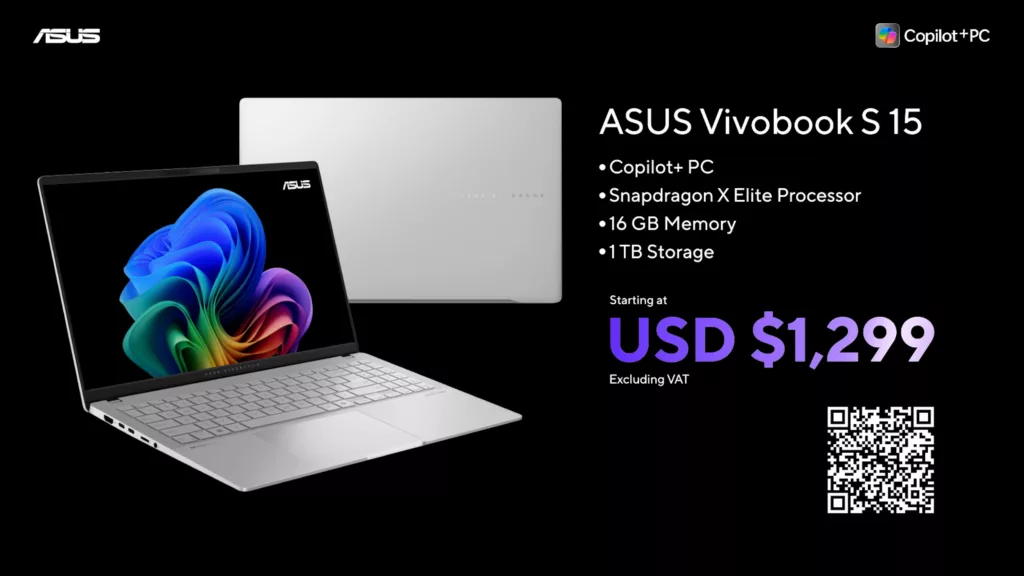 Asus Vivobook S 15 with Snapdragon X-Series processors is launching soon in India