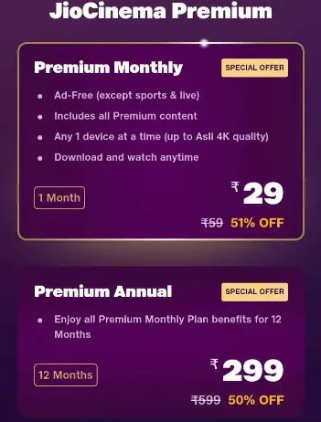 image 19 145 jpg JioCinema Launches Premium Ad-Free Annual Plan in India, Currently Available at Discount