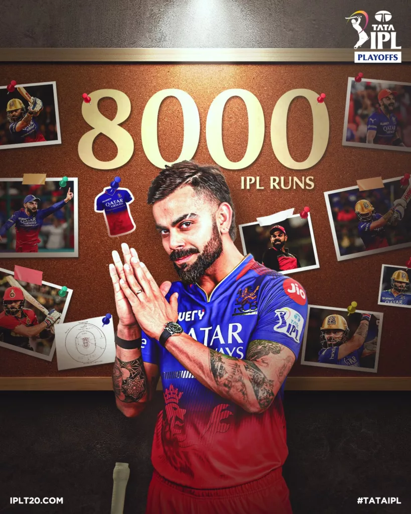 image 19 8 Virat Kohli Creates History: First Player to Surpass 8000 Runs in IPL