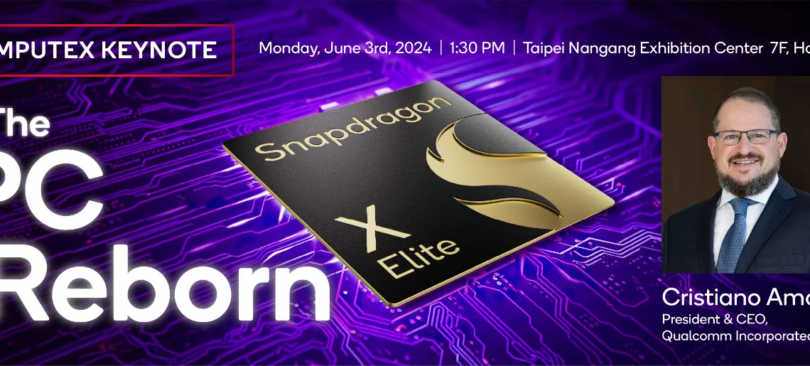 Qualcomm's Cristiano Amon to Unveil Future of PCs at COMPUTEX 2024