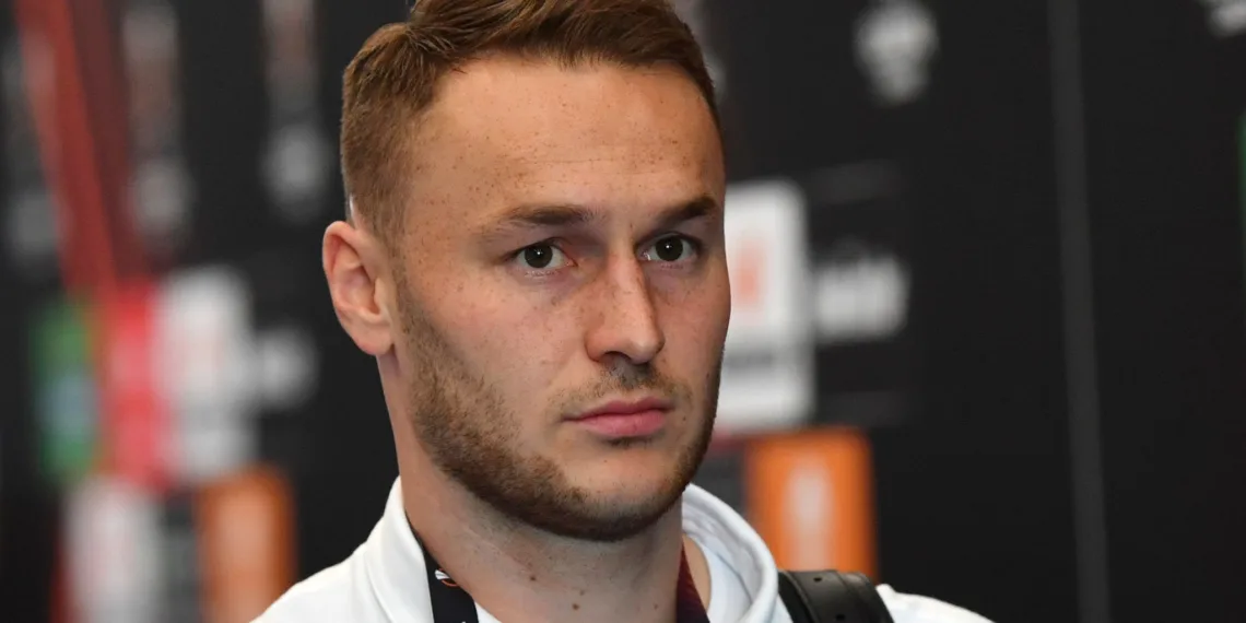 BERGAMO, ITALY - MAY 09: Teun Koopmeiners of Atalanta BC arrives at the stadium prior to the UEFA Europa League 2023/24 Semi-Final second leg match between Atalanta BC and Olympique de Marseille at Stadio Atleti Azzurri d'Italia on May 09, 2024 in Bergamo, Italy. (Photo by Valerio Pennicino - UEFA/UEFA via Getty Images)