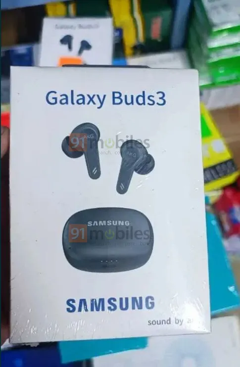 Samsung Galaxy Buds 3 retail box leaked resulting reveal of the design