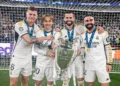 Most Champions League trophies: Real Madrid Kroos, Modric, Nacho and Carvajal