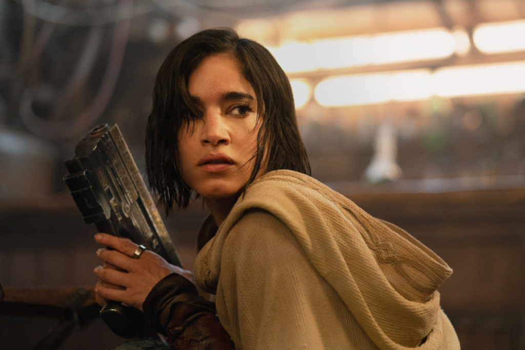 Sofia Boutella in Rebel Moon. Image Credits Netflix First Look at Zack Snyder’s ‘Rebel Moon’ Director’s Cut: ‘Sexier, Bloodier’ Films Get New Titles and August Release Date