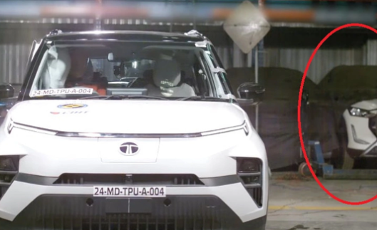 image 237 Nissan Magnite Facelift Spotted at Bharat NCAP Testing Site