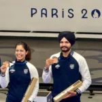 Manu Bhaker and Sarabjot Singh Win Bronze in 10m Air Pistol Mixed Team at Paris Olympics