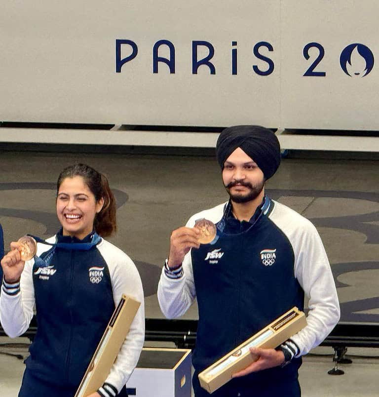 Manu Bhaker - Sarabjot Singh