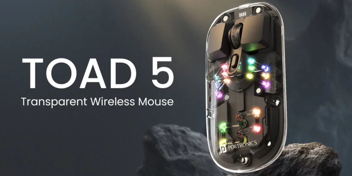 Discover the Portronics Toad 5: The Transparent Wireless Mouse with Vibrant Features