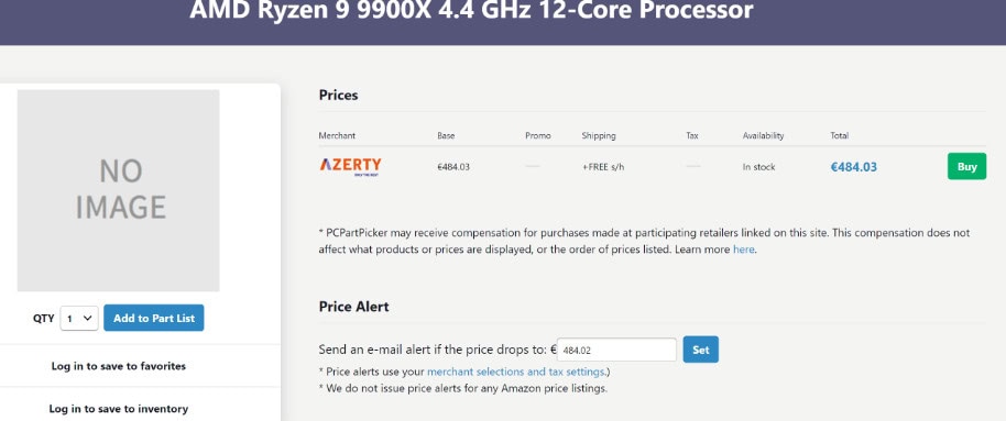 image 11 192 AMD Ryzen 9000 'Zen 5' Desktop CPU Prices Revealed: 9900X at €400, 9700X at €318, 9600X at €249 in New Retail Listing