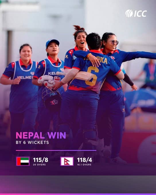 image 11 20 Women's Asia Cup 2024: Samjhana Khadka's Heroics Lead Nepal to Historic First Win in Women’s T20 Asia Cup