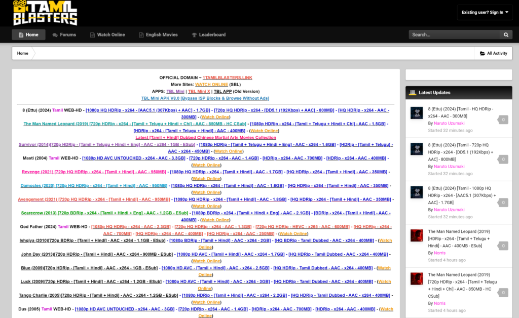 Tamilblasters Com Download 2024 Tamil, Telugu, Dubbed Movies
