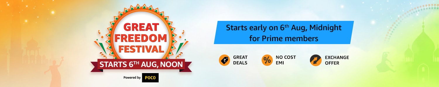 Celebrate Independence on Amazon India's Great Freedom Festival!
