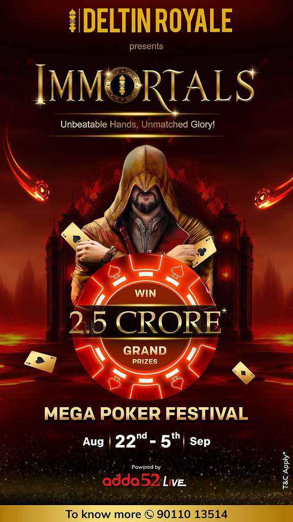 Deltin IMMORTALS Deltin Royale to host IMMORTALS, India’s Premier Mega Poker Festival