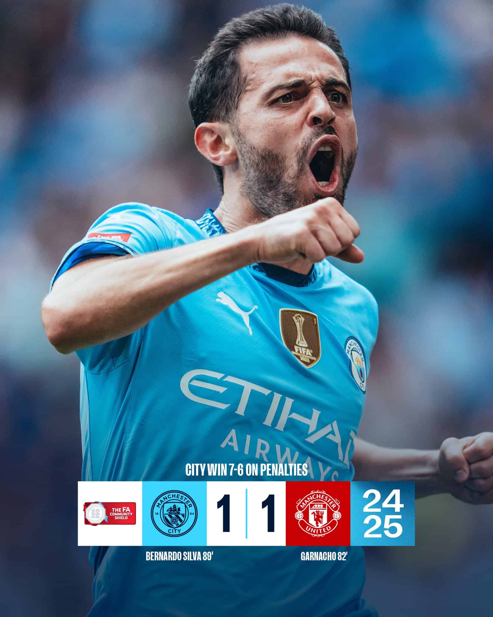 Bernardo Silva Manchester City FA Community Shield