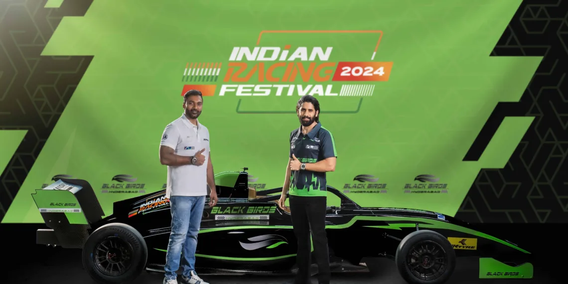 Naga Chaitanya Takes the Wheel: Leading Hyderabad Blackbirds in the Indian Racing League 2024