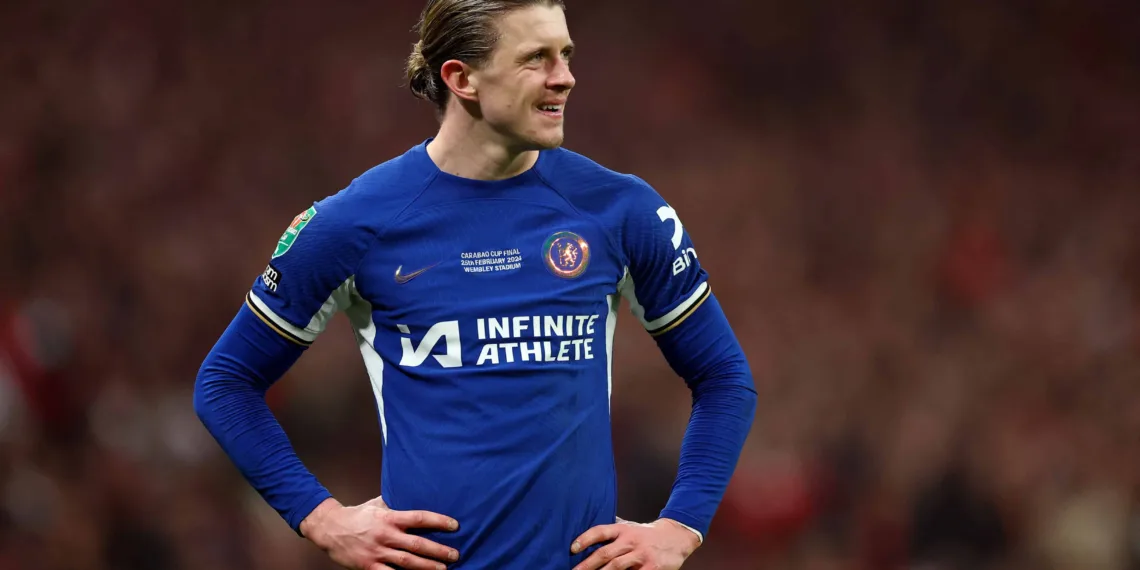 Soccer Football - Carabao Cup - Final - Chelsea v Liverpool - Wembley Stadium, London, Britain - February 25, 2024 Chelsea's Conor Gallagher reacts REUTERS/Carl Recine/ File Photo