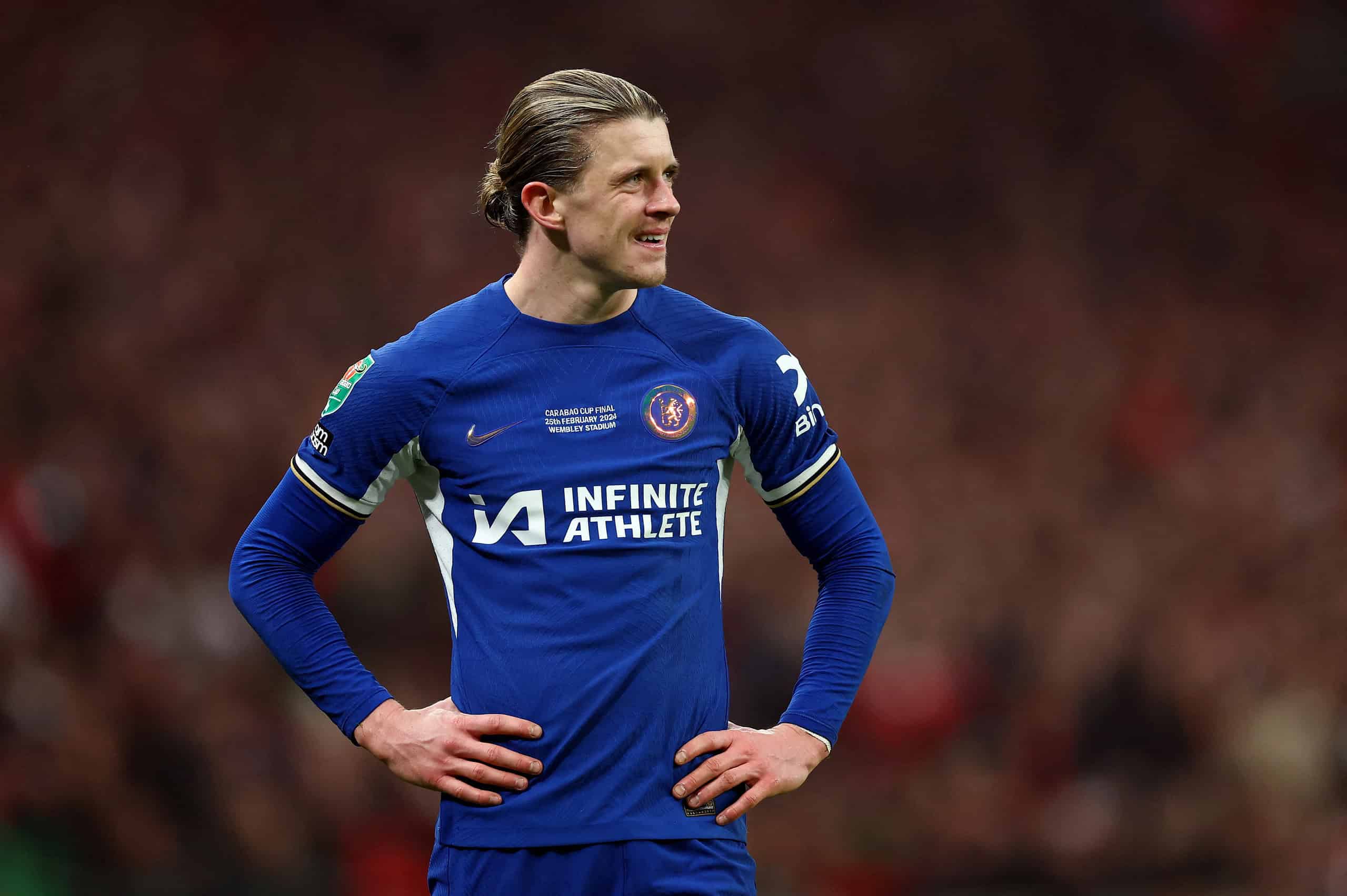 Soccer Football - Carabao Cup - Final - Chelsea v Liverpool - Wembley Stadium, London, Britain - February 25, 2024 Chelsea's Conor Gallagher reacts REUTERS/Carl Recine/ File Photo