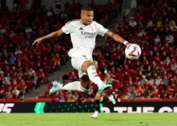 Soccer Football - LaLiga - RCD Mallorca vs Real Madrid - Mallorca Son Moix Stadium, Palma de Mallorca, Spain - August 18, 2024 Real Madrid's Kylian Mbappe in action REUTERS/Nacho Doce