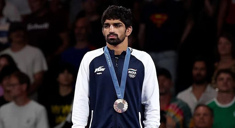 Aman Sehrawat Moves Up to Second in UWW Rankings After Paris Olympics Victory