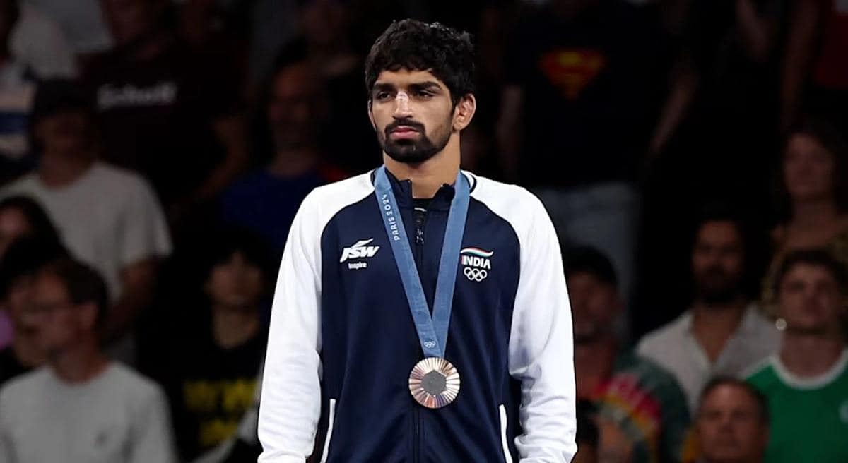 Aman Sehrawat Moves Up to Second in UWW Rankings After Paris Olympics Victory