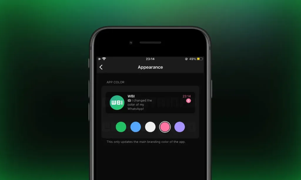 font color in WhatsApp