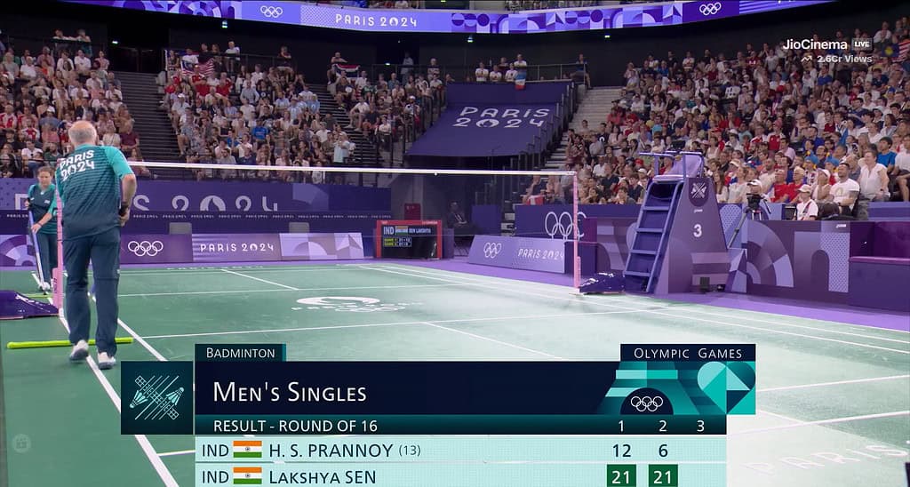 image 1 7 Lakshya Sen qualifies to Paris 2024 Olympics quater finals: Lakshya Sen Defeats HS Prannoy 21-12, 21-6