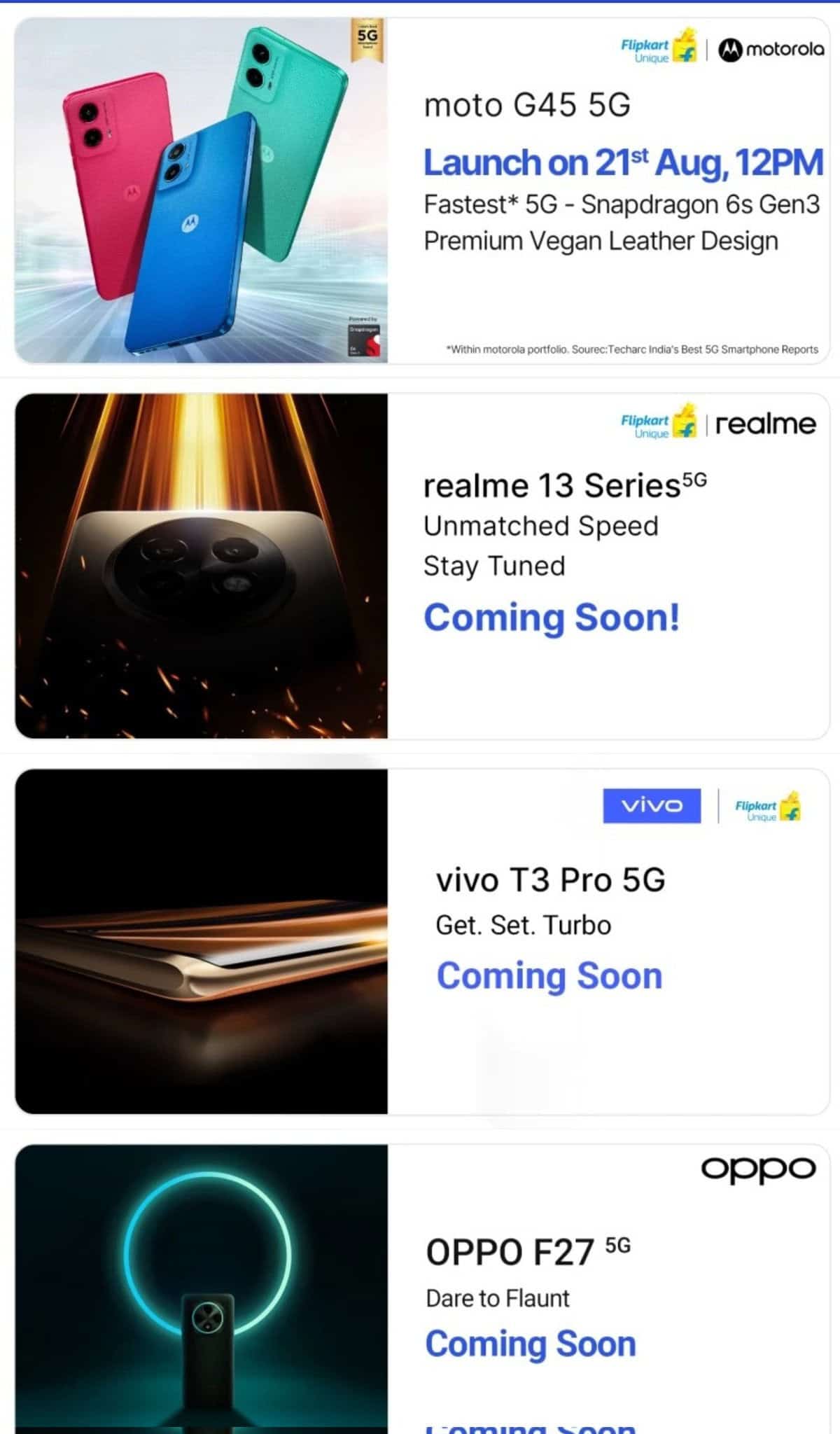 Upcoming budget smartphone launches on Flipkart