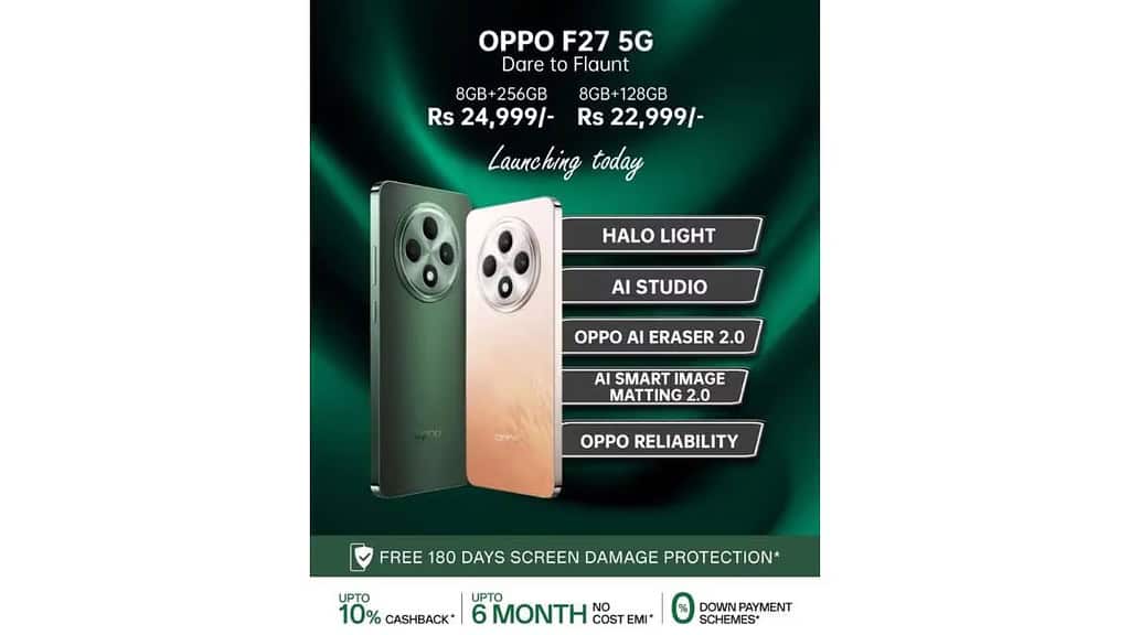 OPPO F27 5G specifications and Indian pricing leaked ahead of launch