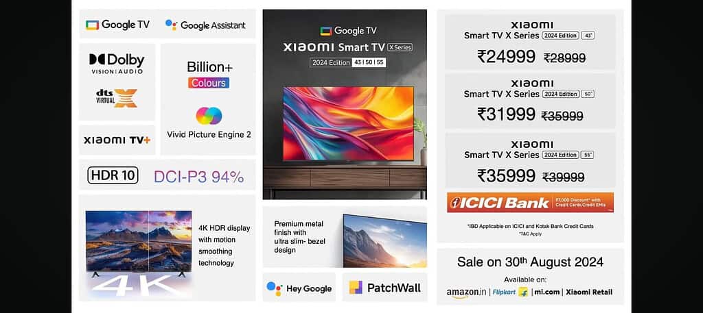 Xiaomi Launches X Pro QLED Series Smart TVs in India Starting at Rs 29999