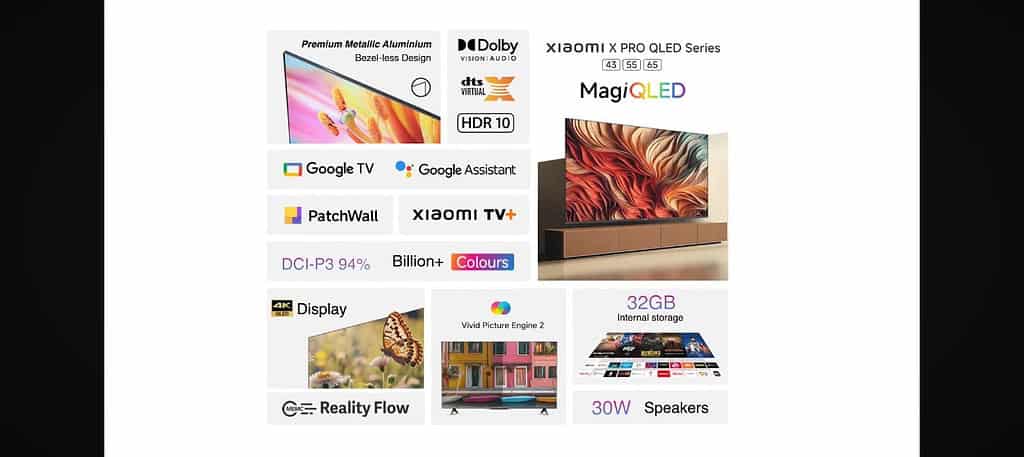 Xiaomi Launches X Pro QLED Series Smart TVs in India Starting at Rs 29999