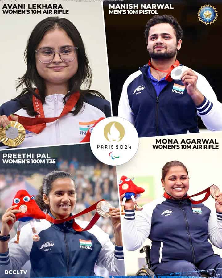 image 14 146 Paris Paralympics 2024 : Avani Lekhara Defends Gold, Mona Agarwal Bags Bronze - India's Double Delight at Paris Paralympics