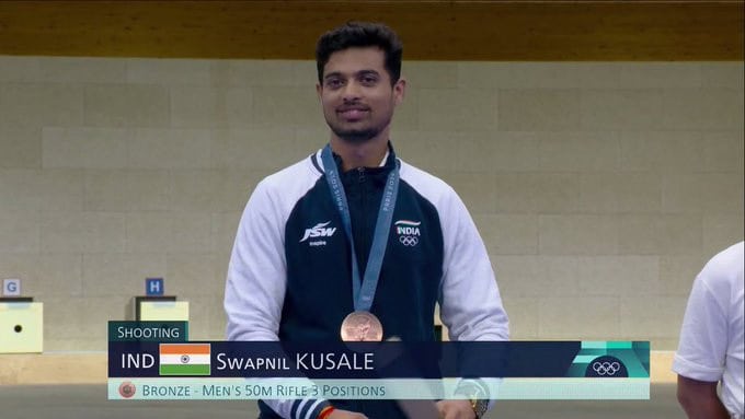 image 52 Swapnil Kusale - Paris Olympics 2024: Wins Bronze in 50m Rifle 3 Position, Secures India’s 3rd Medal