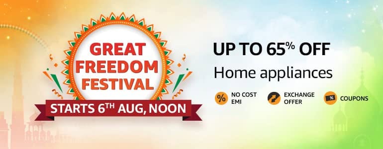 Celebrate Independence on Amazon India's Great Freedom Festival!