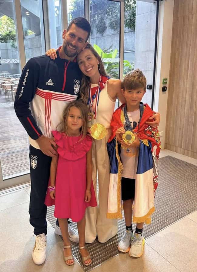 image 6 83 Novak Djokovic - Paris Olympics 2024 : Novak Djokovic Wins Gold Medal at Paris Olympics 2024, Shares Emotional Moment with Daughter