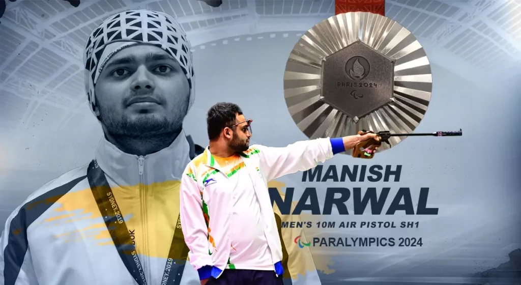 manish Manish Narwal Clinches Silver in Men’s 10m Air Pistol at Paris Paralympics 2024