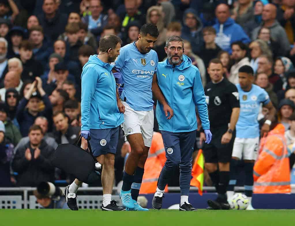 BXKB62QBNZJDHHMRTA3KGMG5K4 Rodri Ruled Out for Rest of the Season with Ligament Injury: Manchester City Face Lengthy Absence of Key Midfielder