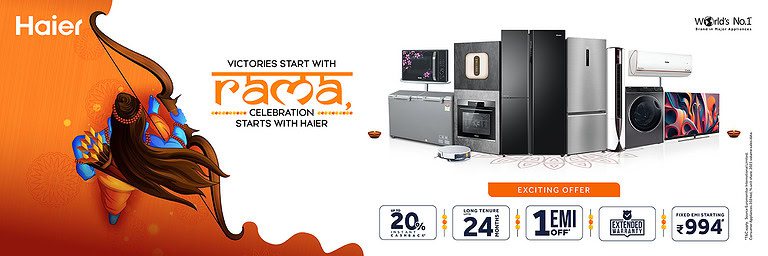 Haier Dussehra Festive Offers: Get Up to 22.5% Instant Discount on Appliances and More!
